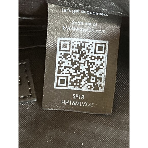 REBECCA MINKOFF Black Leather Quilted Chevron Chain Inset Strap Crossbody Purse - Picture 15 of 16